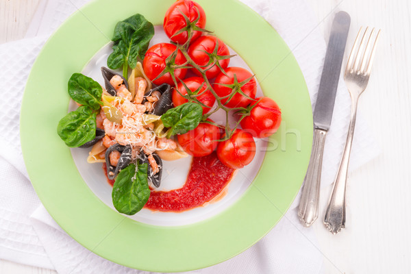 [[stock_photo]]: Nord · mer · épinards · alimentaire · restaurant · salade