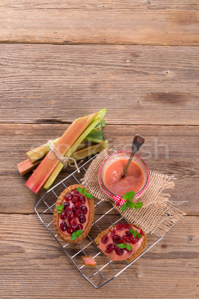 rhubarb tartelette with cranberry Stock photo © Dar1930