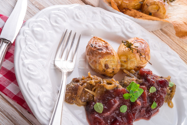 Foie cuire de pomme de terre restaurant poulet [[stock_photo]] © Dar1930