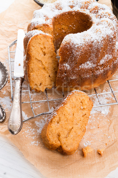 Torta arroz harina placa comer postre Foto stock © Dar1930