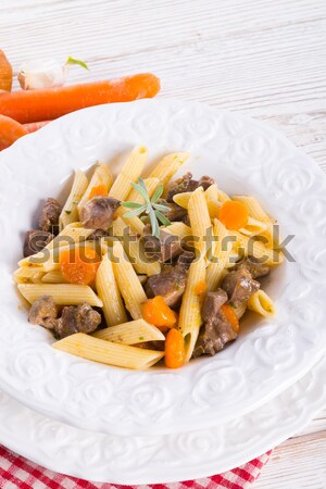penne with goulash Stock photo © Dar1930