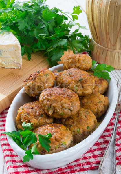 rissole with mould cheese and parsley Stock photo © Dar1930