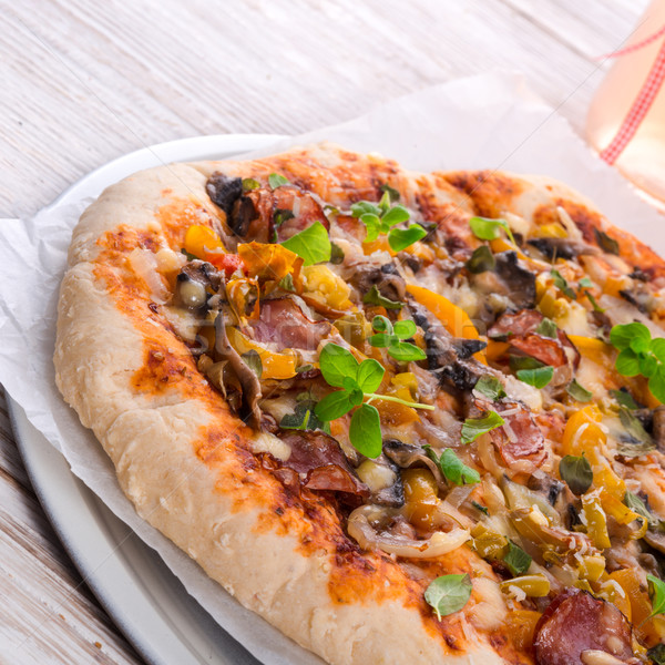 home-made pizza Stock photo © Dar1930