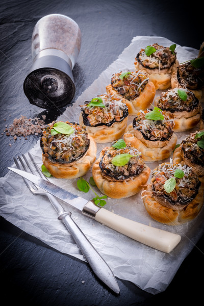 Champignons with puff pastry Stock photo © Dar1930