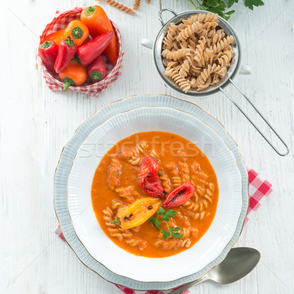 Peper soep vol graan gezondheid Stockfoto © Dar1930