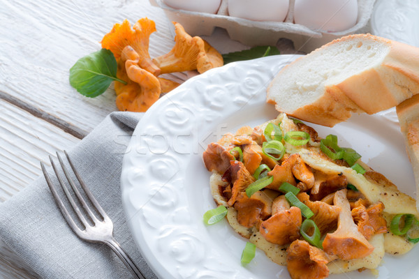 have breakfast omelette with chanterelles Stock photo © Dar1930