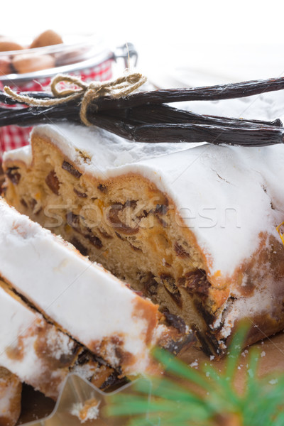 [[stock_photo]]: Noël · vanille · alimentaire · bois · balle · blanche