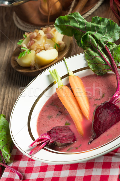 Botwinka - Soup of young beet leaves Stock photo © Dar1930