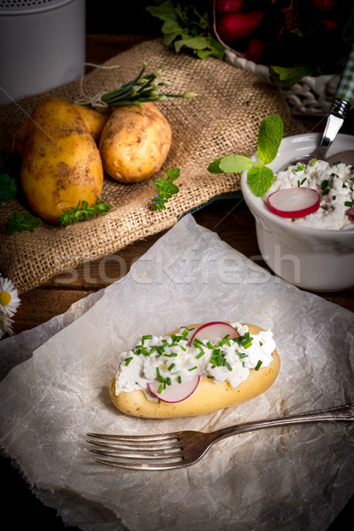 New potatoes with spring curd Stock photo © Dar1930