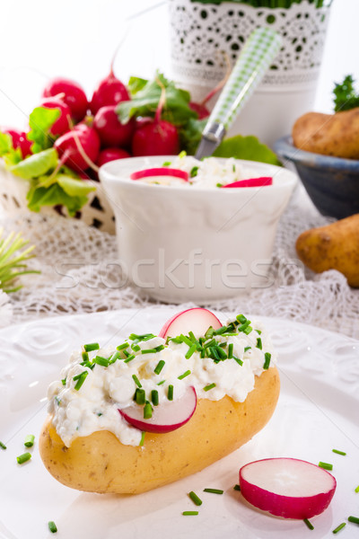 New potatoes with spring curd Stock photo © Dar1930