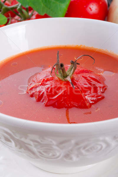 Tomatensuppe Essen Gesundheit Abendessen rot Mittagessen Stock foto © Dar1930