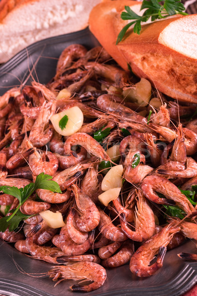 North Sea shrimps with garlic  Stock photo © Dar1930