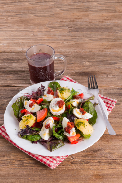 Salad with boiled egg Stock photo © Dar1930