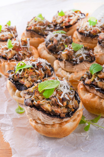 Champignons with puff pastry Stock photo © Dar1930