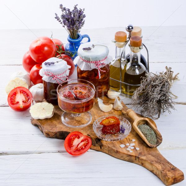 Dried tomatoes in olive oil. Stock photo © Dar1930