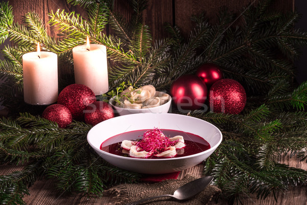 red borscht soup Stock photo © Dar1930