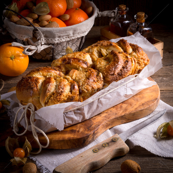 Lievito torta arancione inverno pane formaggio Foto d'archivio © Dar1930