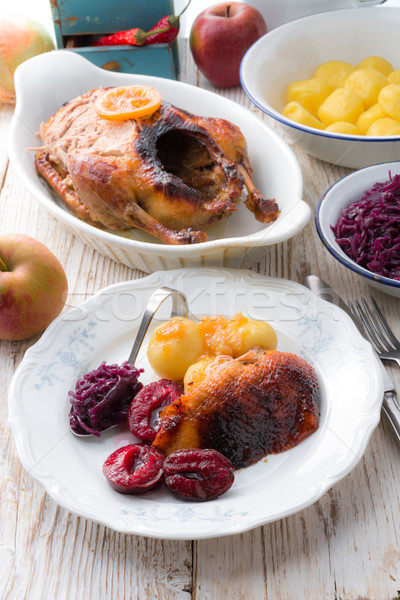 duck with dumplings and pickled plum Stock photo © Dar1930