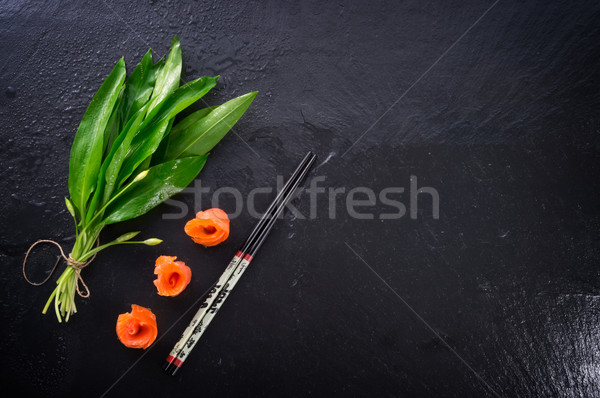  Bear allium with smoking salmon  Stock photo © Dar1930