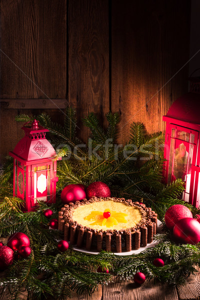 chocolate orange cheesecake Stock photo © Dar1930