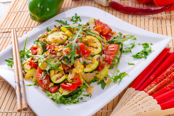 vegetables vegetarian with wild rice Stock photo © Dar1930