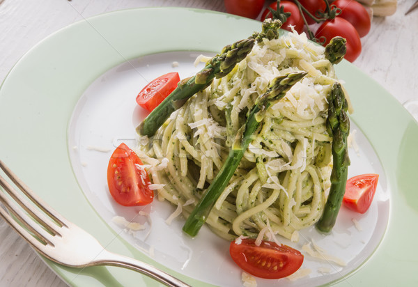 Pasta with asparagus Stock photo © Dar1930