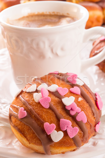 bismarck doughnuts on a plate Stock photo © Dar1930