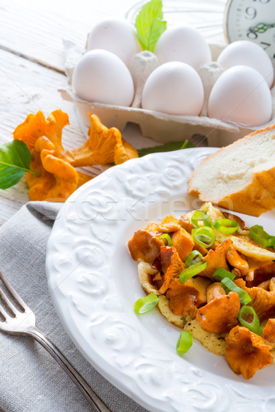 have breakfast omelette with chanterelles Stock photo © Dar1930