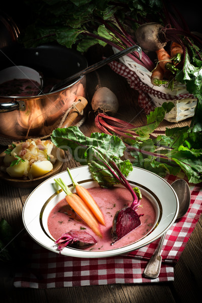 Botwinka - Soup of young beet leaves Stock photo © Dar1930