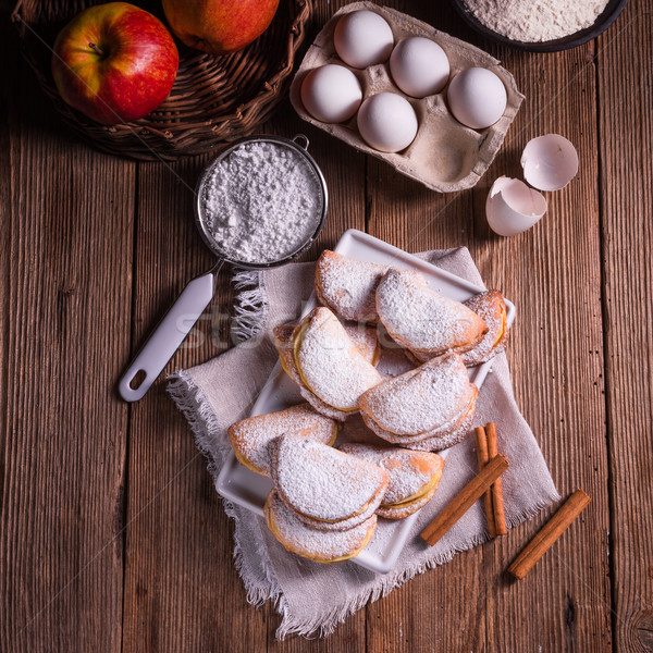 Măr scorţişoară fundal bucătărie mananca Imagine de stoc © Dar1930
