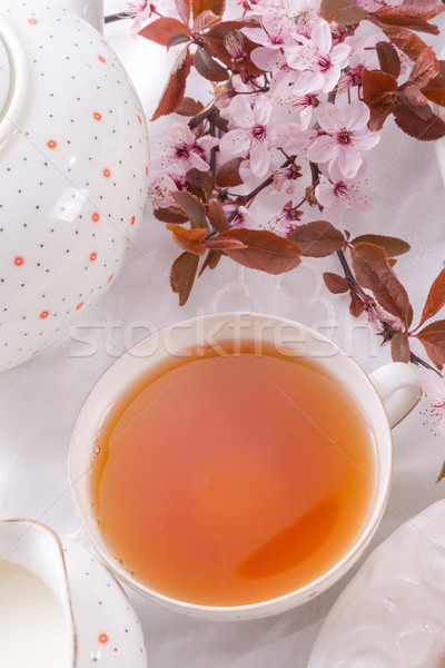 ストックフォト: フルーツ · 茶 · 水 · 自然 · 健康 · 背景