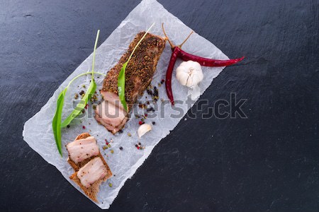 bacon with pepper honey crust Stock photo © Dar1930