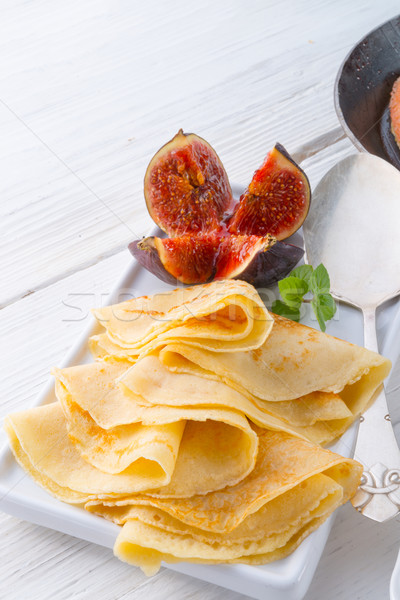 flambéed pancakes with figs and cherries  Stock photo © Dar1930