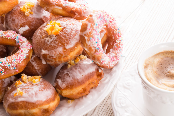 bismarck doughnuts on a plate Stock photo © Dar1930