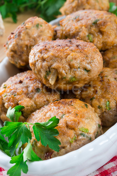 rissole with mould cheese and parsley Stock photo © Dar1930