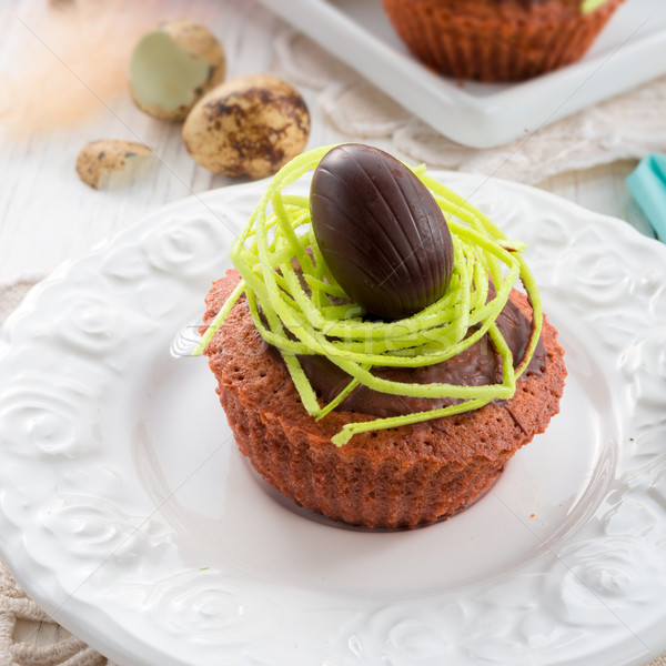 Stock foto: Ostern · Kuchen · Blume · Essen · Ei · candy