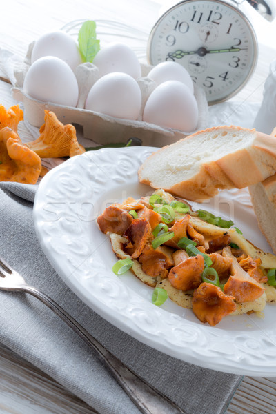 have breakfast omelette with chanterelles Stock photo © Dar1930