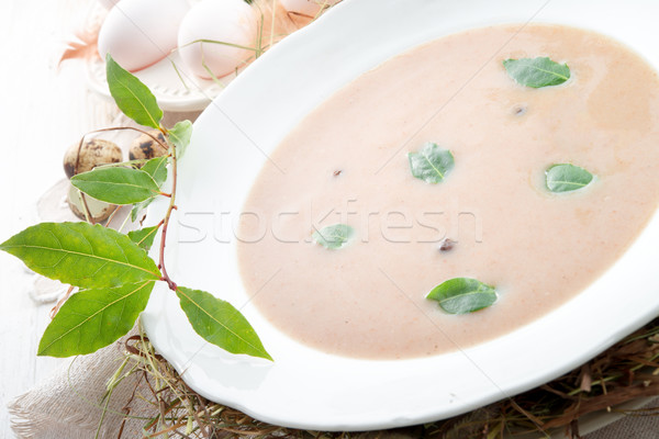 Stock photo: Sour rye soup