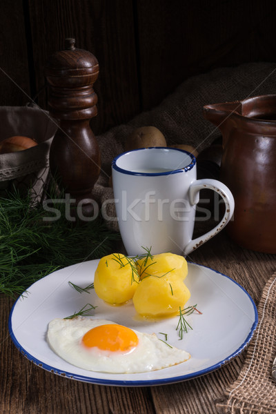 Patates gıda yaz restoran yeşil öğle yemeği Stok fotoğraf © Dar1930