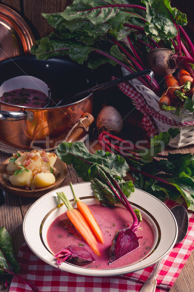 Botwinka - Soup of young beet leaves Stock photo © Dar1930