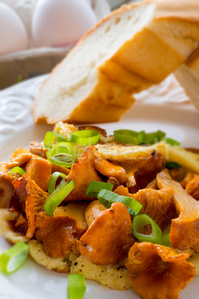 Stock photo: have breakfast omelette with chanterelles