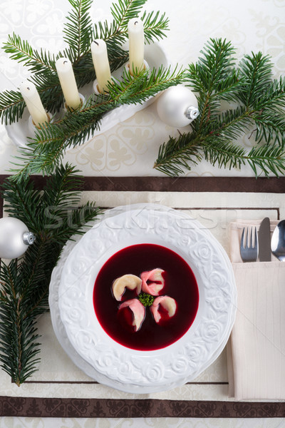 Alimentos cena taza Europa Navidad vacaciones Foto stock © Dar1930