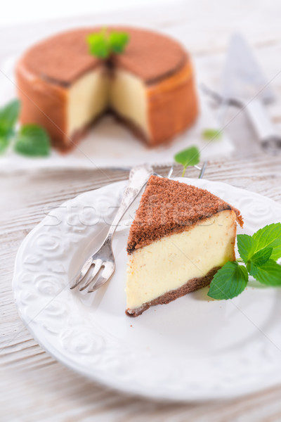 [[stock_photo]]: Cheesecake · gâteau · vert · fraîches · sweet · repas