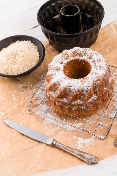 gluten-free cake with rice flour and kaymak Stock photo © Dar1930