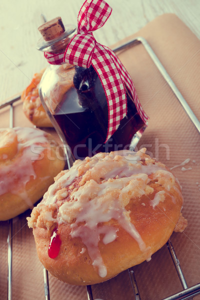 Rolls with jam - vintage style Stock photo © Dar1930