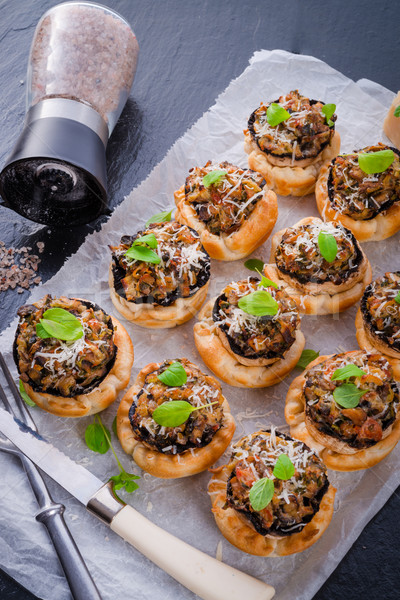 Champignons with puff pastry Stock photo © Dar1930