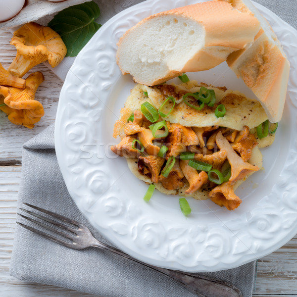 have breakfast omelette with chanterelles Stock photo © Dar1930