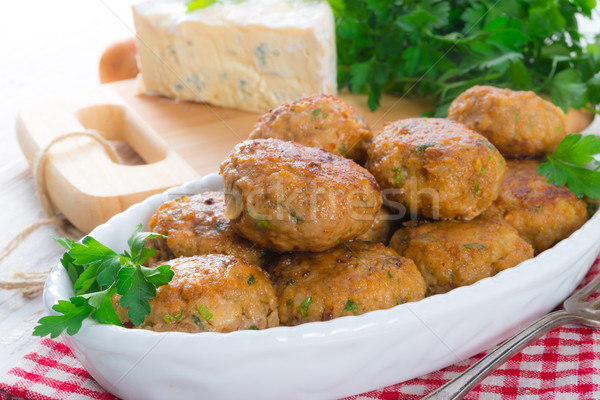 rissole with mould cheese and parsley Stock photo © Dar1930