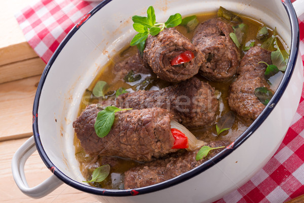 Rindfleisch Essen Kuh Restaurant Abendessen Fleisch Stock foto © Dar1930