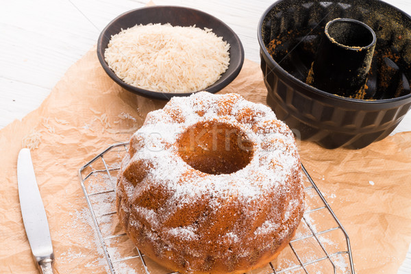 gluten-free cake with rice flour and kaymak Stock photo © Dar1930